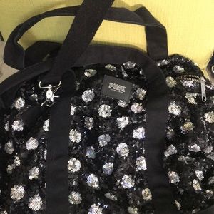 Sequin PINK overnight bag. Sparkly